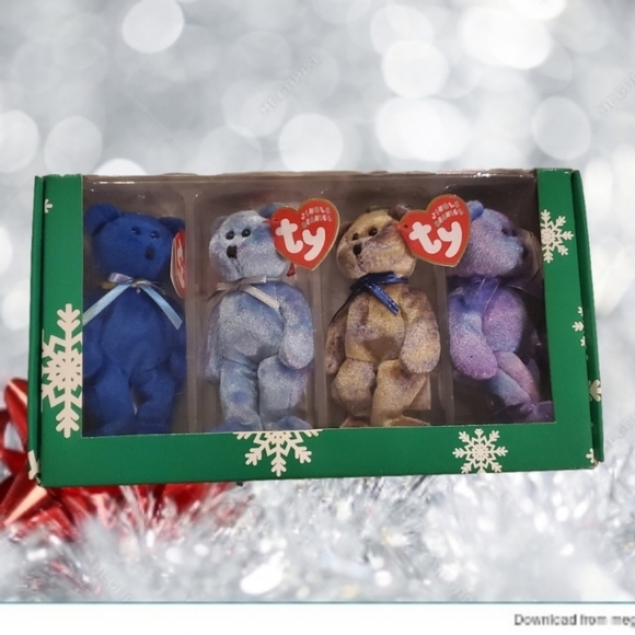 𝅺ty Jingle Beanie Babies - Set of 4 Clubby Bears - Picture 3 of 3